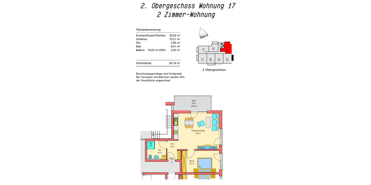 Etagenwohnung Memmingen - 2 Zimmer, 60 m&sup2;, 995&euro; | Angebot:24428047