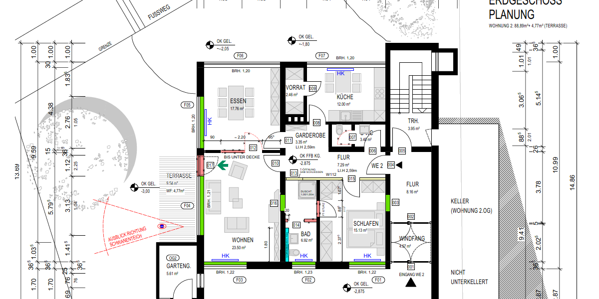 Etagenwohnung Siegen Geisweid - 2.5 Zimmer, 94 m&sup2;, 920&euro; | Angebot:27176423
