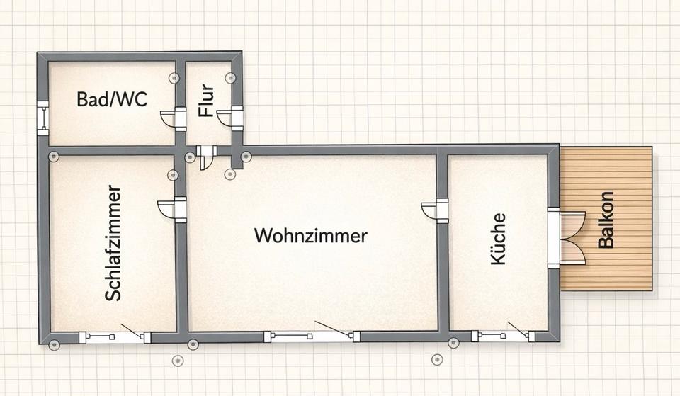 Etagenwohnung Oelsnitz (Erzgebirge) - 2 Zimmer, 56 m&sup2;, 470&euro; | Angebot:24919676
