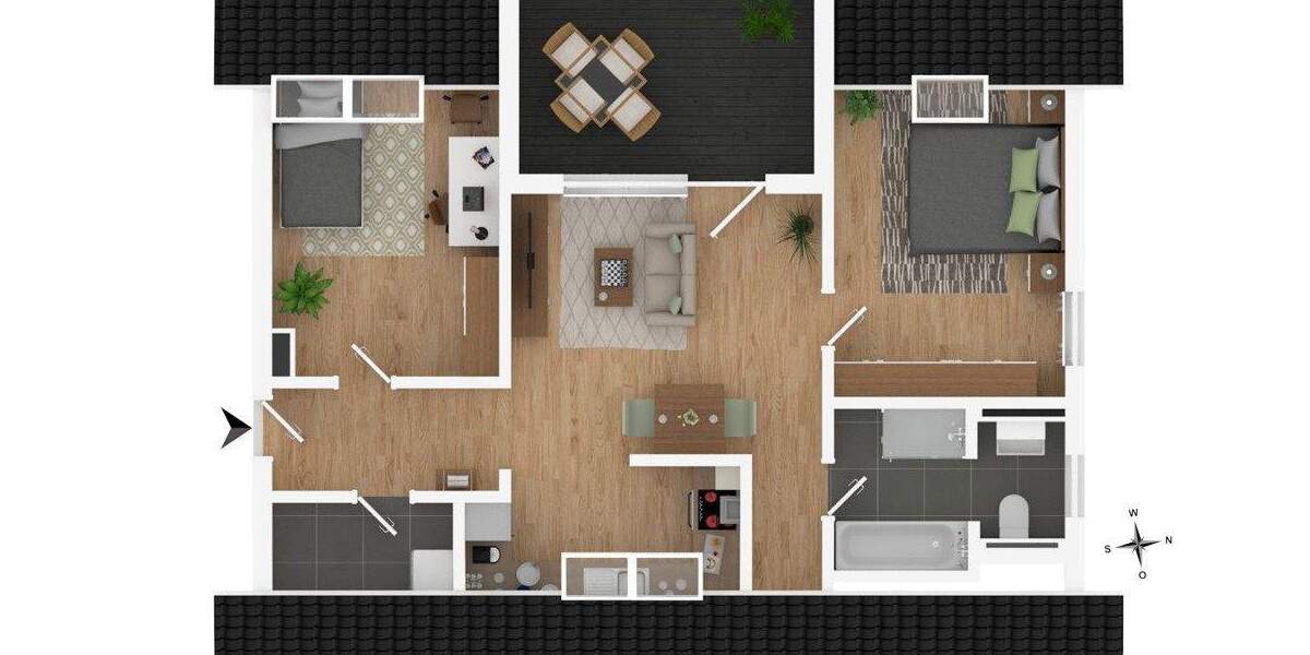 Etagenwohnung Nürnberg Gaismannshof - 3 Zimmer, 76 m&sup2;, 1.205&euro; | Angebot:24748250