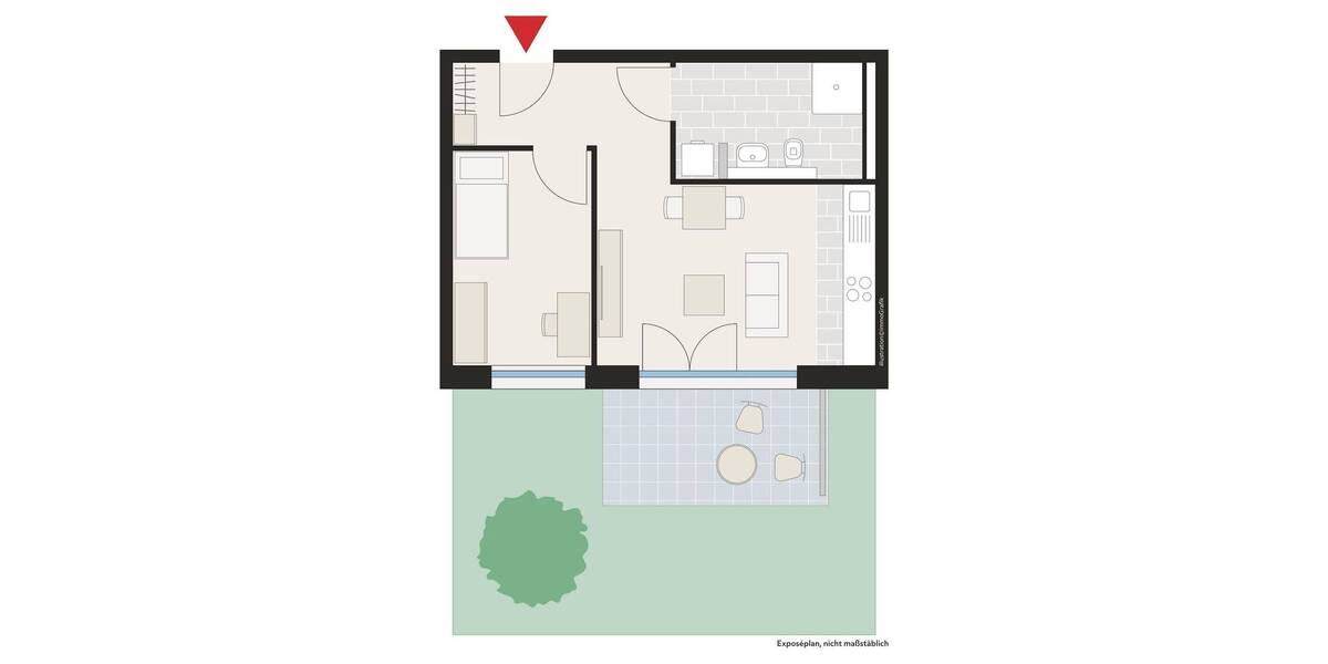 Etagenwohnung Rottweil - 2 Zimmer, 46 m&sup2;, 355&euro; | Angebot:26161819