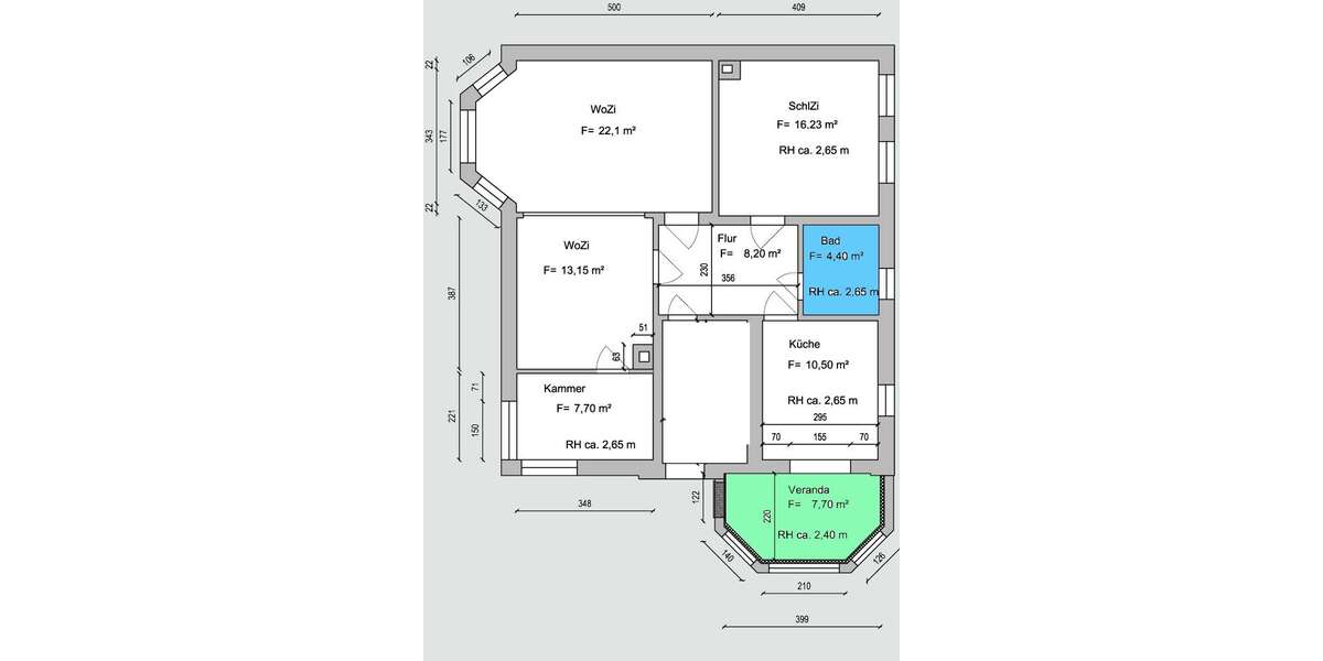 Etagenwohnung Wurzen - 3 Zimmer, 90 m&sup2;, 653&euro; | Angebot:26949852