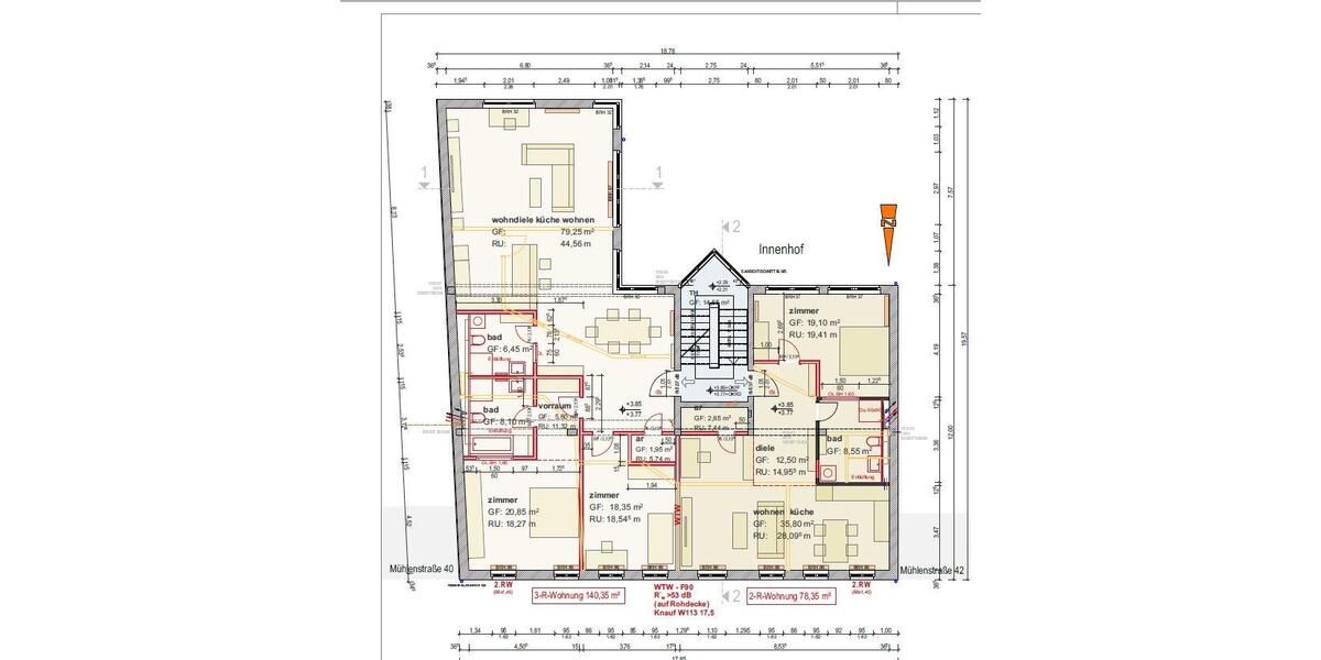 Etagenwohnung Cottbus - 2 Zimmer, 79 m&sup2;, 941&euro; | Angebot:26284113