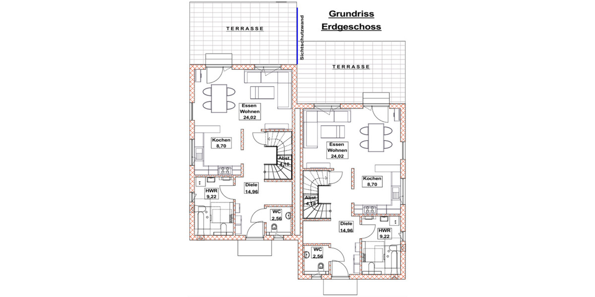 Doppelhaushälfte Neubau Erstbezug zu vermieten in Hasselroth 4 zimmer