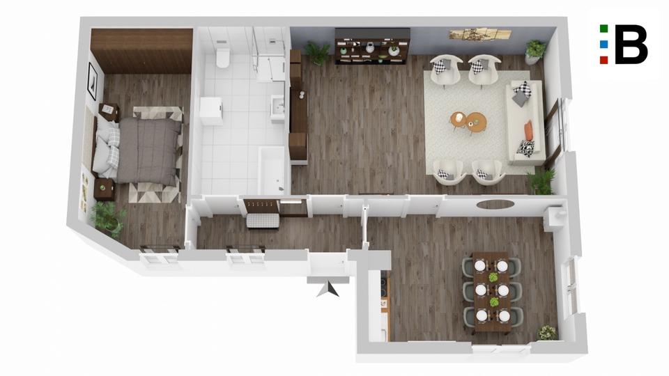 Hochparterre Herne - 2 Zimmer, 62 m&sup2;, 590&euro; | Angebot:26453759