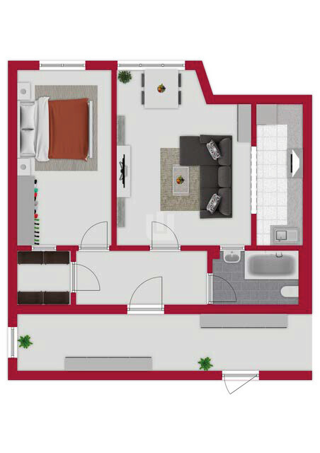WINDISCH IMMOBILIEN - Helle 2-Zimmer-Wohnung am Kolumbusplatz - frei ab 01.12. 2 zimmer