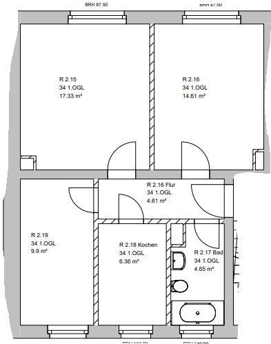 Etagenwohnung Plattenburg - 3 Zimmer, 57 m&sup2;, 320&euro; | Angebot:26070885