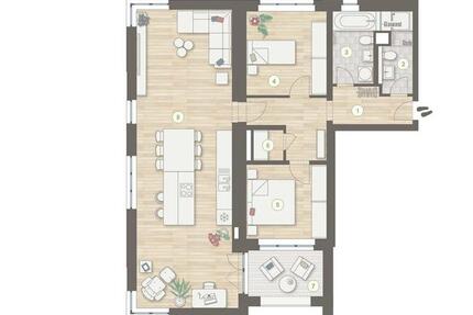 Wohnung Nauen - 3 Zimmer, 100 m&sup2;, 1.345&euro; | Angebot:25900375