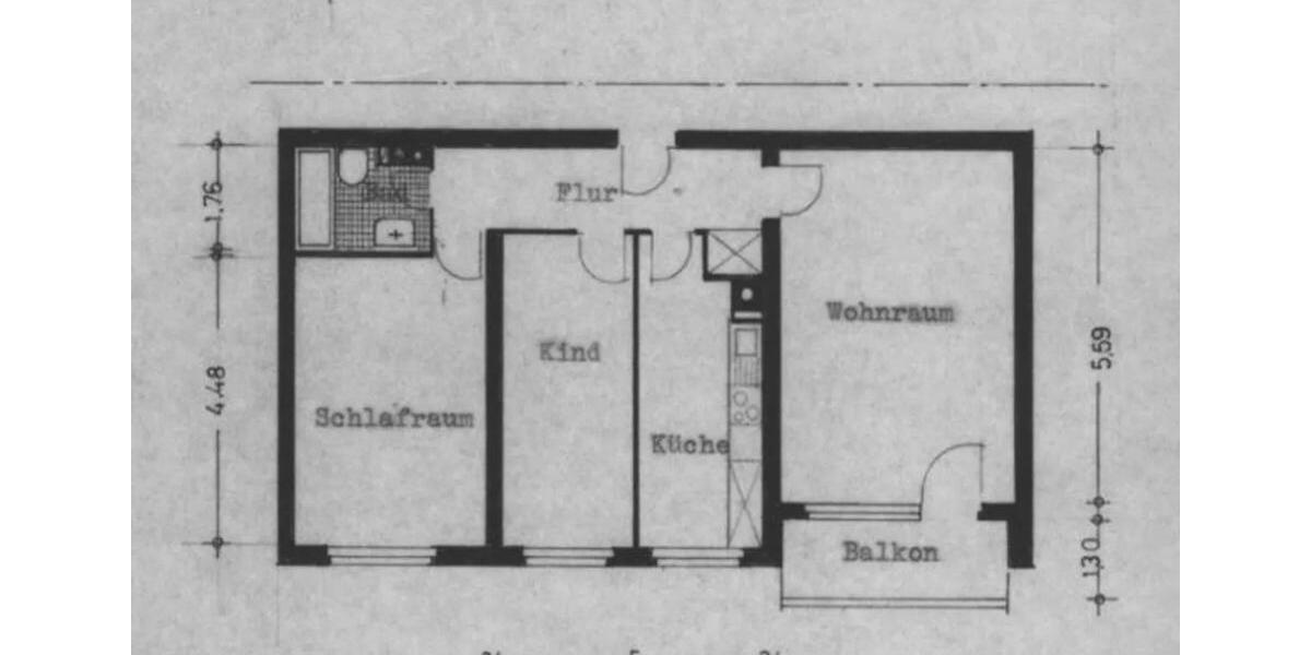Etagenwohnung Lübeck Sankt Lorenz Nord - 3 Zimmer, 68 m&sup2;, 1.200&euro; | Angebot:25931752