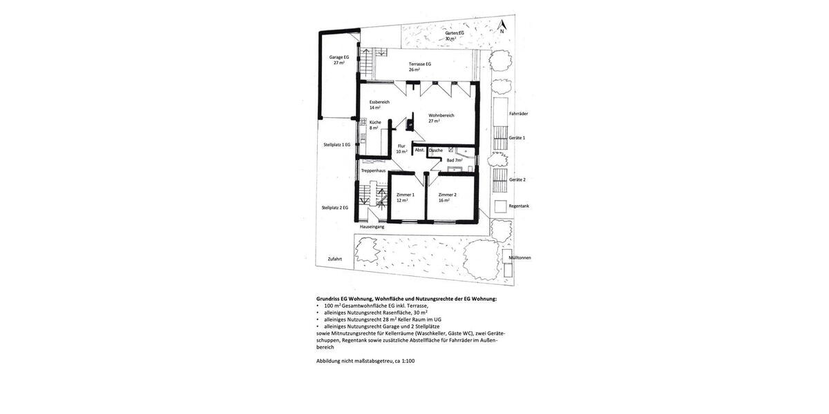 Erdgeschoßwohnung Euskirchen Dom-Esch - 3 Zimmer, 100 m&sup2;, 1.350&euro; | Angebot:26614601