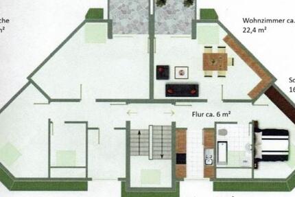 Wohnung Salzgitter Ortschaft Ost - 2 Zimmer, 54 m&sup2;, 600&euro; | Angebot:24832657