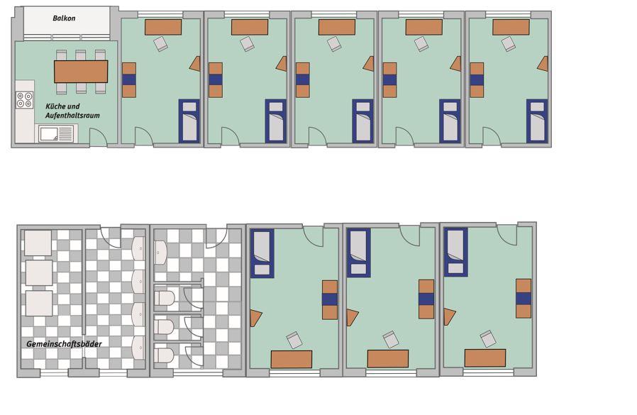 Etagenwohnung Greifswald Groß Schönwalde - 1 Zimmer, 20 m&sup2;, 161&euro; | Angebot:26265849