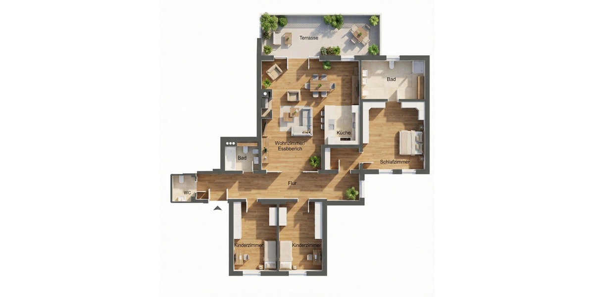 Erdgeschoßwohnung Leipzig Nordost - 4 Zimmer, 160 m&sup2;, 3.200&euro; | Angebot:25217580