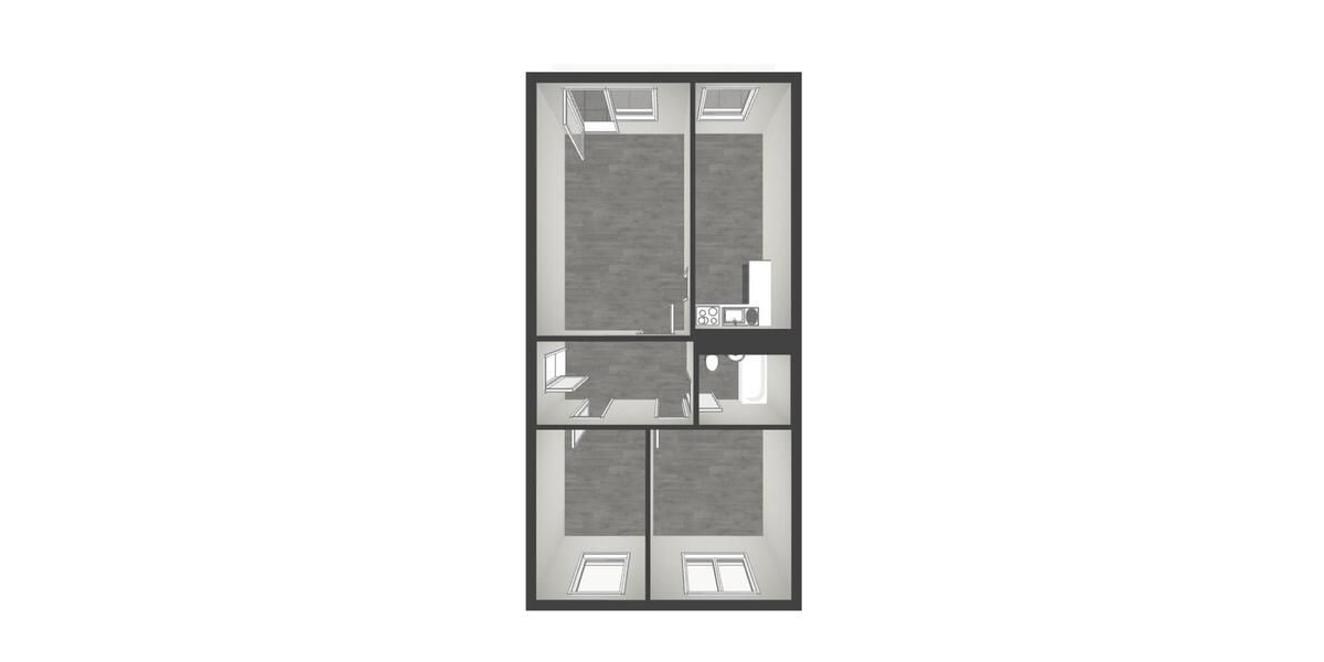 Etagenwohnung Magdeburg Alt Olvenstedt - 3 Zimmer, 69 m&sup2;, 490&euro; | Angebot:26636544