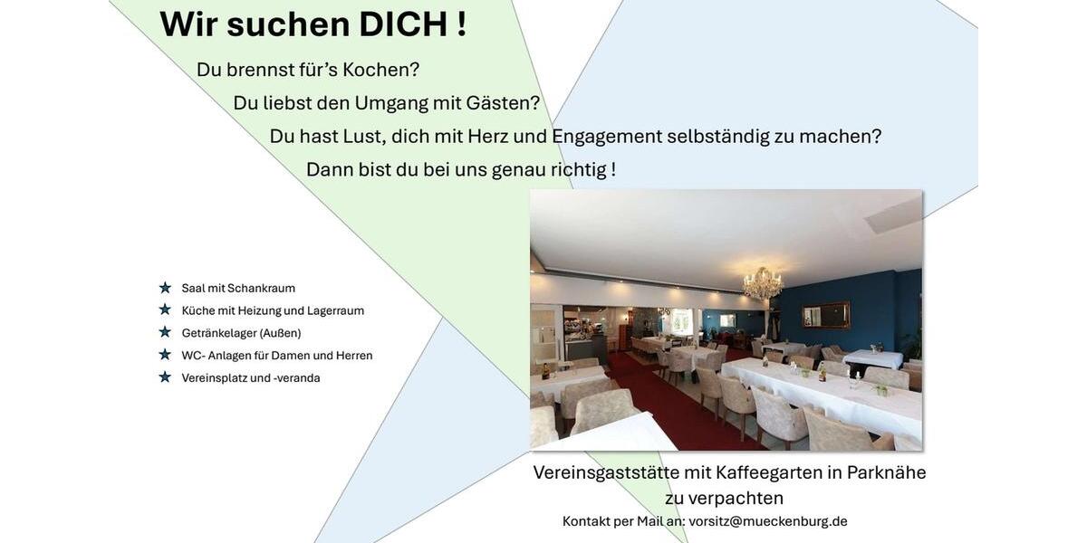 Vereinsgaststätte in einem Kleingärtnerverein in Top-Lage zimmer