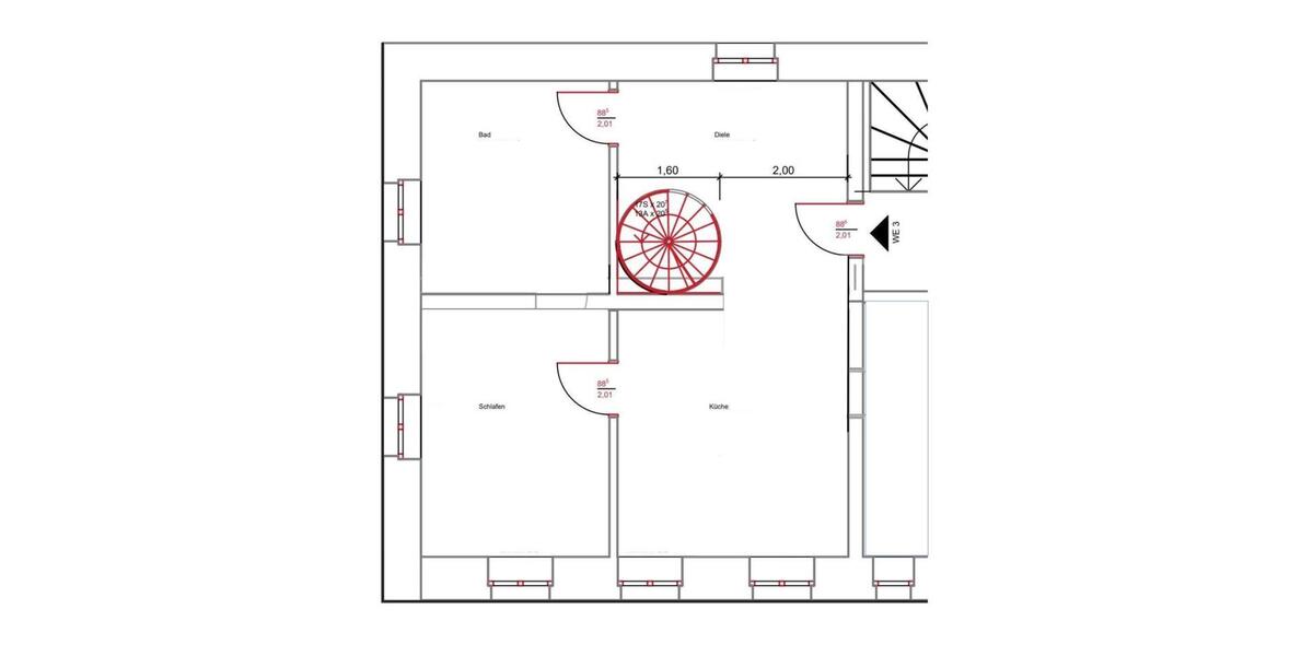 Maisonettenwohnung Alsleben (Saale) - 3 Zimmer, 91 m&sup2;, 728&euro; | Angebot:25960411