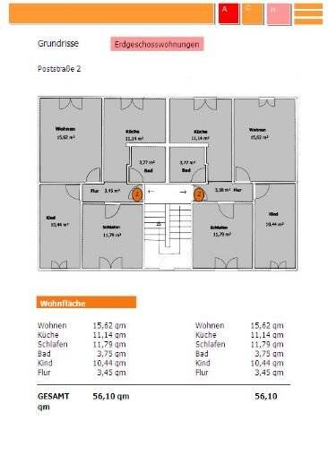 Etagenwohnung Brünzow Stilow - 2 Zimmer, 51 m&sup2;, 395&euro; | Angebot:26778293