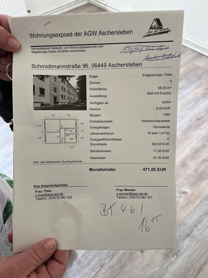 Wohnung für Polizeianwärter Aschersleben