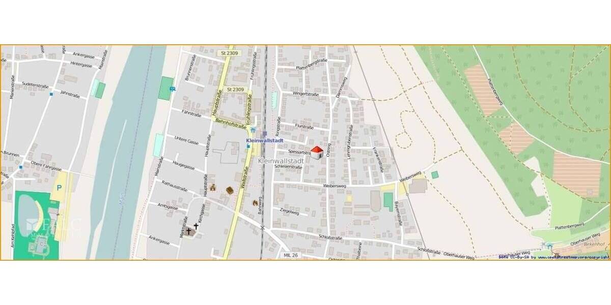 Etagenwohnung Kleinwallstadt - 2 Zimmer, 50 m&sup2;, 425&euro; | Angebot:26170542