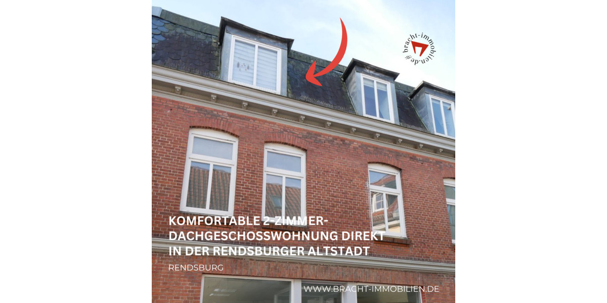 Komfortable 2-Zimmer-Dachgeschosswohnung direkt in der Rendsburger Altstadt 2 zimmer