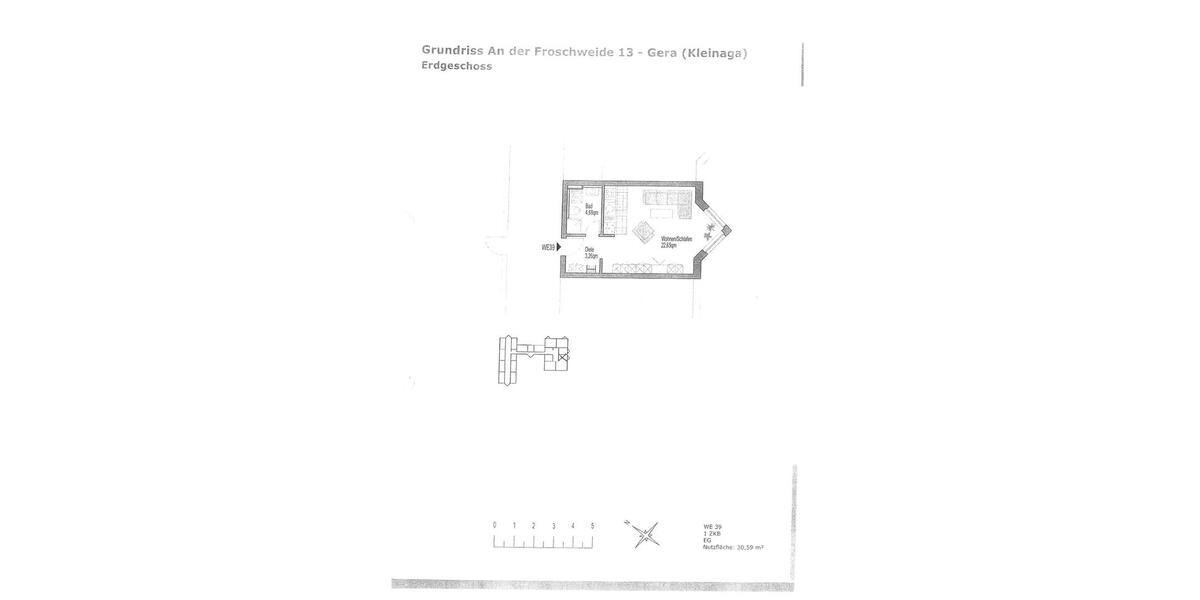 1-Zimmerwohnung in Gera Kleinaga am See 1 zimmer