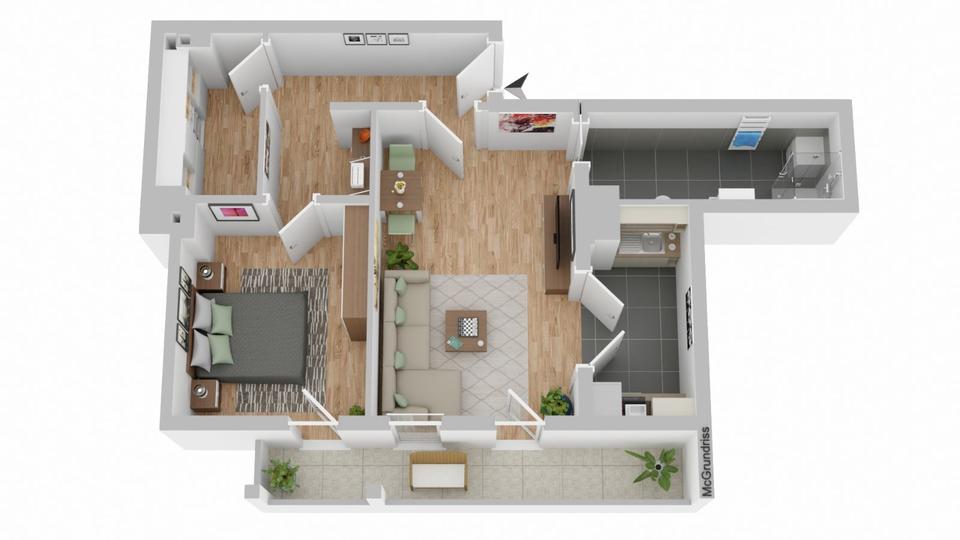 Erdgeschoßwohnung Walsrode - 2 Zimmer, 82 m&sup2;, 1.031&euro; | Angebot:25617184