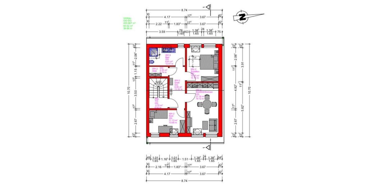 Etagenwohnung Orsingen-Nenzingen Nenzingen - 3 Zimmer, 80 m&sup2;, 1.100&euro; | Angebot:25919058