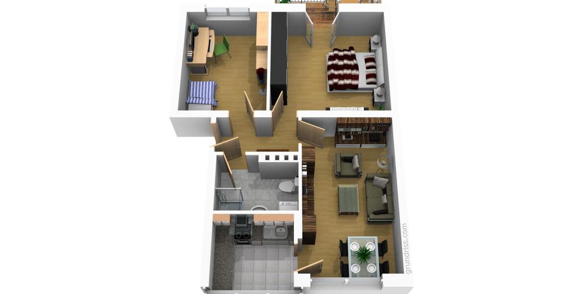Etagenwohnung Magdeburg Brückfeld - 3 Zimmer, 59 m&sup2;, 484&euro; | Angebot:26276169