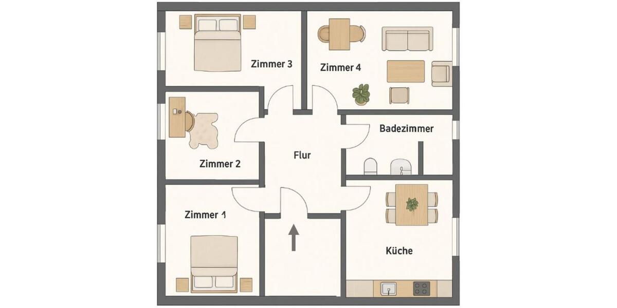 4-Zimmer-Wohnung mit neuer Küche, Terrasse & Gartennutzung, Erdgeschoss – ruhige Lage in Münster 6100.10102 4 zimmer