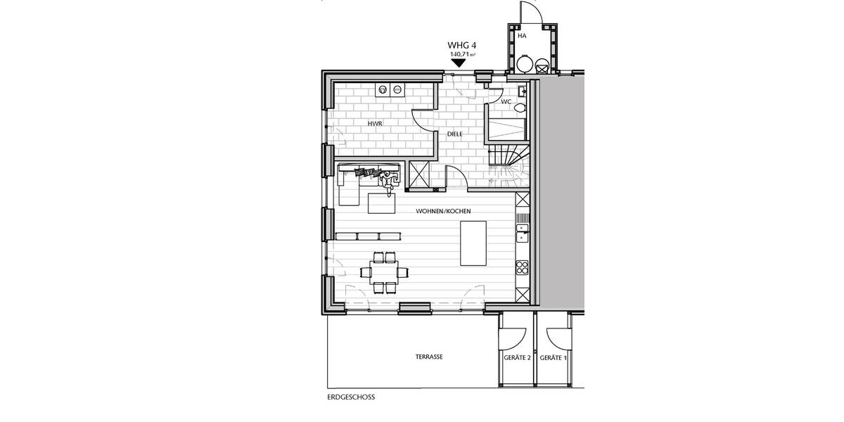Doppelhaushälfte Kappeln - 4 Zimmer, 141 m&sup2;, 1.650&euro; | Angebot:26213190