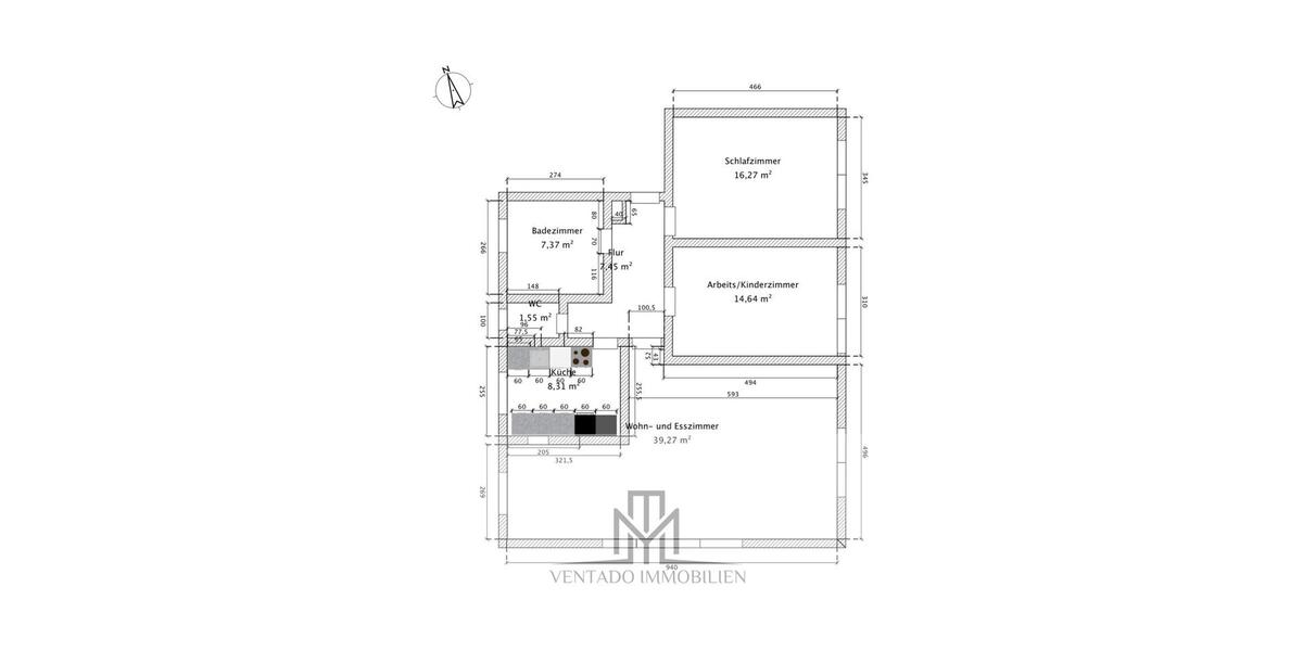 Etagenwohnung Rosbach vor der Höhe - 3 Zimmer, 96 m&sup2;, 1.200&euro; | Angebot:26618608