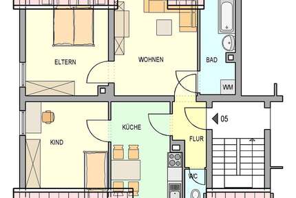 Wohnung Heilbronn Kernstadt - 3 Zimmer, 54 m&sup2;, 415&euro; | Angebot:27055181