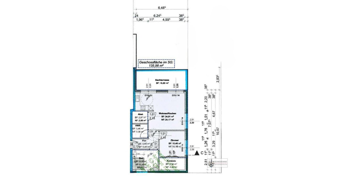 Penthouse - Wohnung Neubau mit Fertigstellung 1.7. 2026 mit Rollläden + Stellplatz ohne Küche - Einfamilienhaus Weyhe Leeste | Angebot:26764876