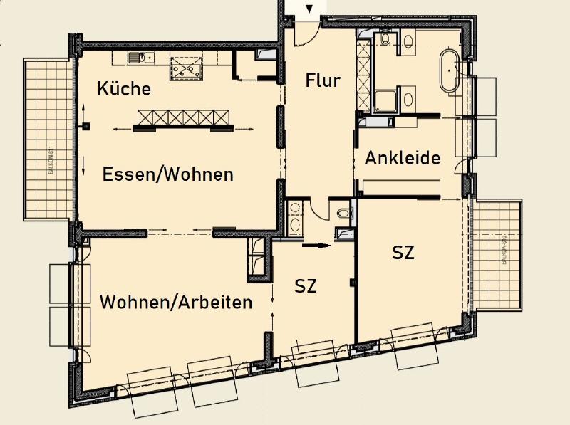 Etagenwohnung Berlin - 4 Zimmer, 190 m&sup2;, 3.465&euro; | Angebot:26252034