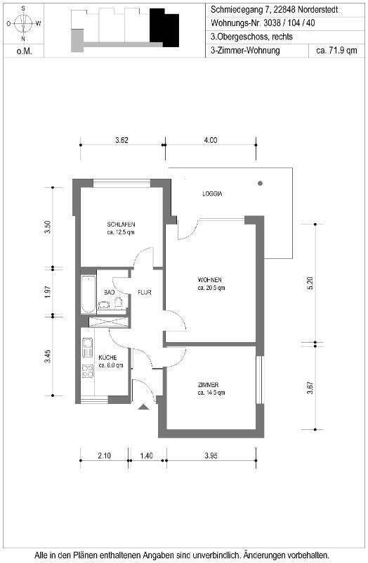 3 Zimmer Wohnung mit großem Balkon 3 zimmer