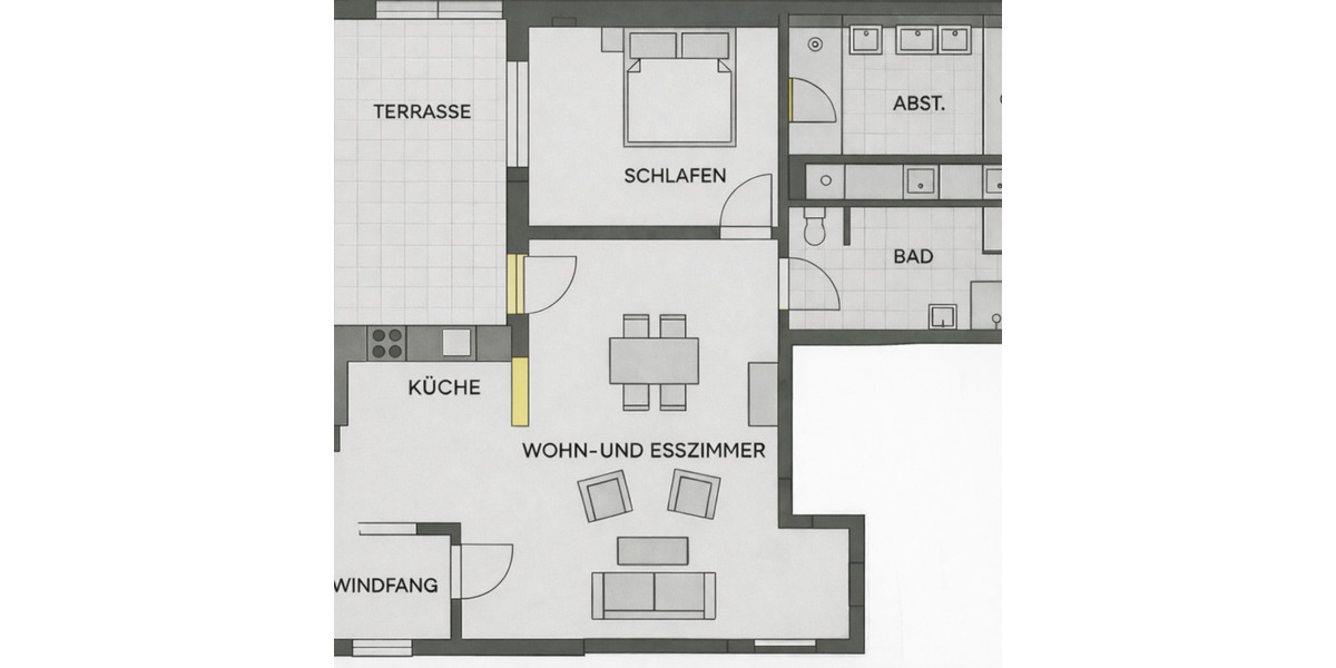 Erdgeschoßwohnung Sulz am Neckar - 3.5 Zimmer, 95 m&sup2;, 994&euro; | Angebot:24465138