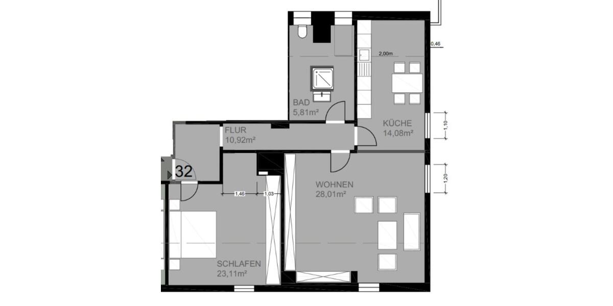 Schöne, renovierte 2 ZKB Wohnung (32) zentral in Bückeburg 2 zimmer