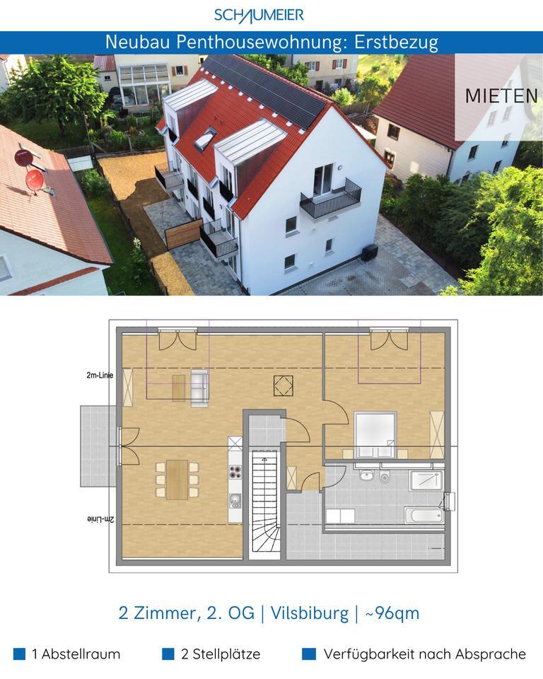 Exklusive Neubau Penthouse-Wohnung – 2 Zimmer