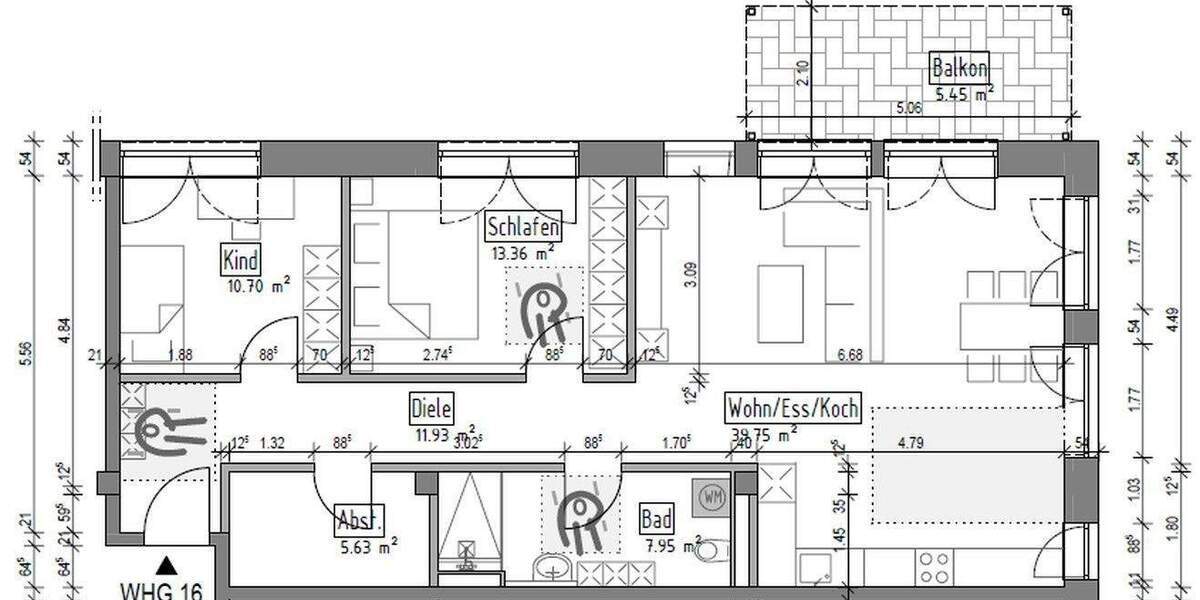 Etagenwohnung Balingen Engstlatt - 3 Zimmer, 81 m&sup2;, 1.040&euro; | Angebot:25067157