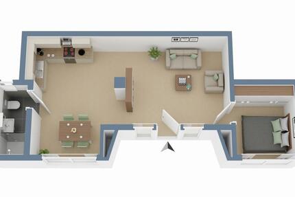 Wohnung Rinteln - 2 Zimmer, 49 m&sup2;, 585&euro; | Angebot:25350569