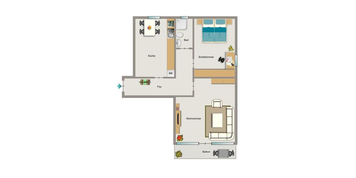 Etagenwohnung Gelsenkirchen Gelsenkirchen-Nord - 2.5 Zimmer, 59 m&sup2;, 511&euro; | Angebot:26487474