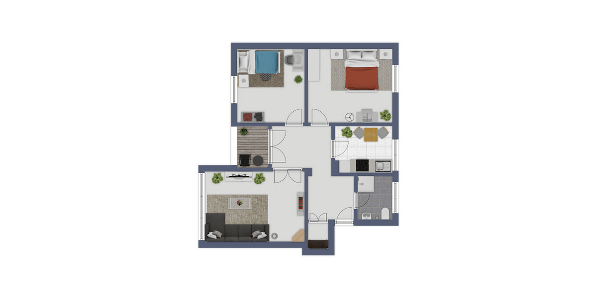 Etagenwohnung Kappeln - 3 Zimmer, 66 m&sup2;, 529&euro; | Angebot:26816921