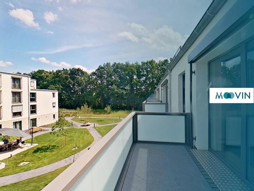 Modern, barrierefrei, geborgen: Schicke 2-Zi.-Whg. mit Balkon, Einbauküche, HWR & seniorengerechtem Bad