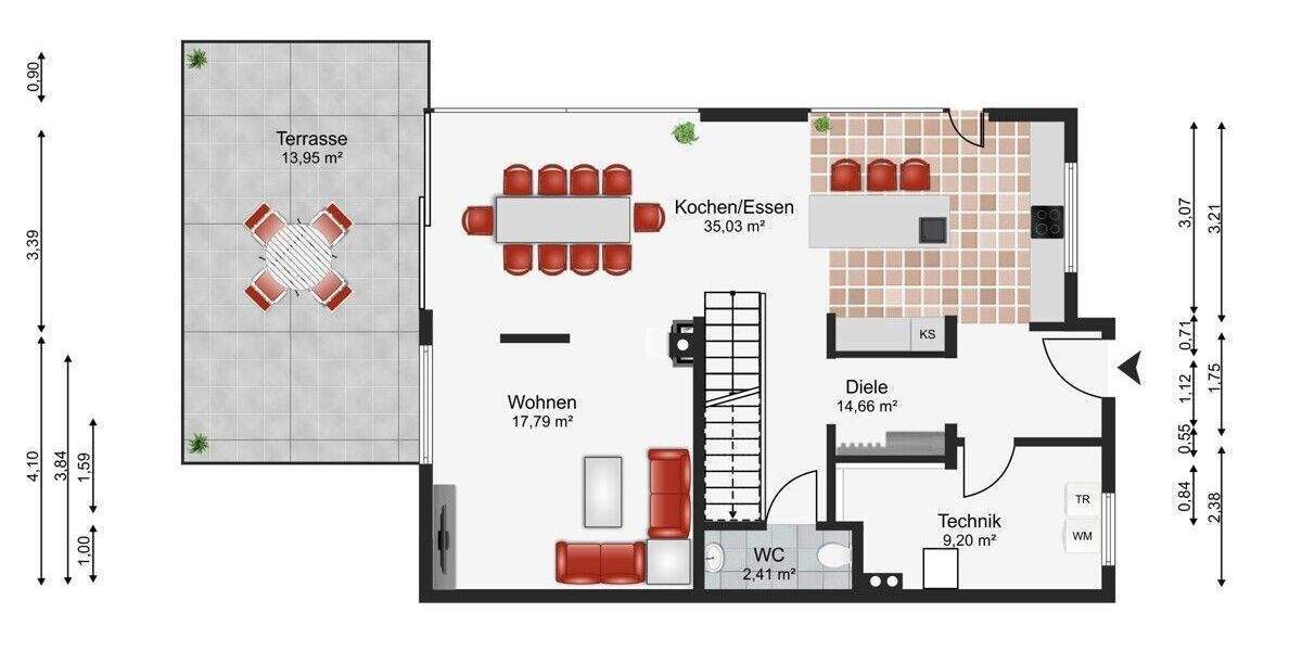 Doppelhaushälfte Wismar Wendorf - 5 Zimmer, 160 m&sup2;, 2.400&euro; | Angebot:24040572
