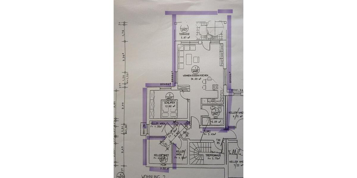 Etagenwohnung Meschede - 2 Zimmer, 52 m&sup2;, 420&euro; | Angebot:26614846