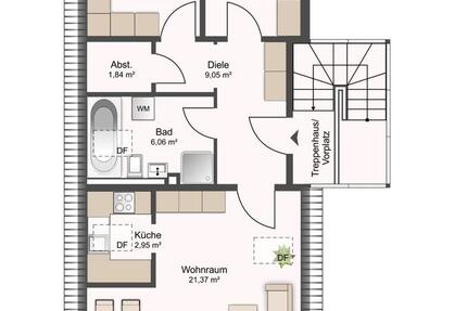 tolle 3-Raum DG-WE in ruhiger Lage 3 zimmer