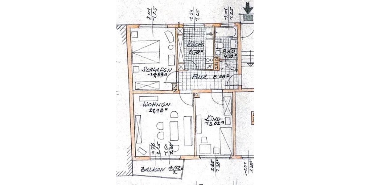 Erdgeschoßwohnung Braunschweig Lehndorf-Watenbüttel - 3 Zimmer, 72 m&sup2;, 750&euro; | Angebot:26700249