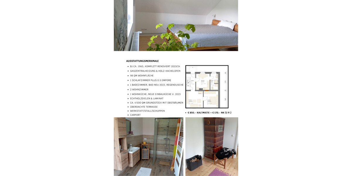 Doppelhaushälfte Pritzwalk - 3.5 Zimmer, 98 m&sup2;, 850&euro; | Angebot:25164608