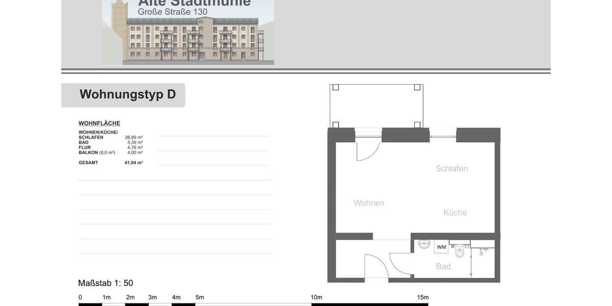 Etagenwohnung Jüterbog - 2 Zimmer, 56 m&sup2;, 740&euro; | Angebot:24749502