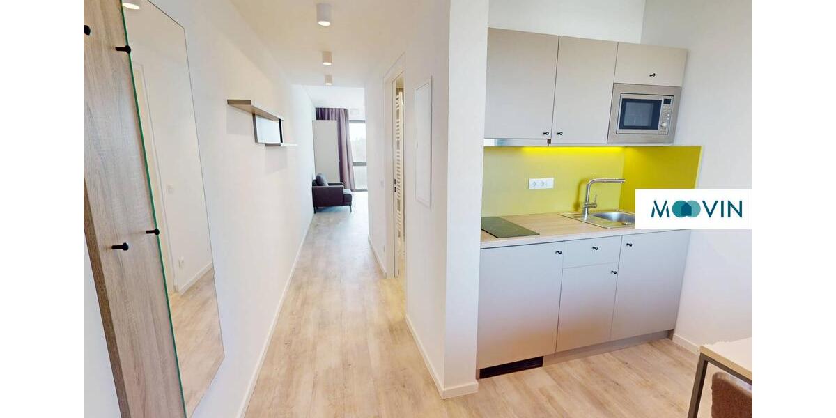 URBAN BASE: Vollmöbliertes Standard-Apartment mit EBK, ALL-IN-MIETE, UVM. am Rheinufer 1 zimmer